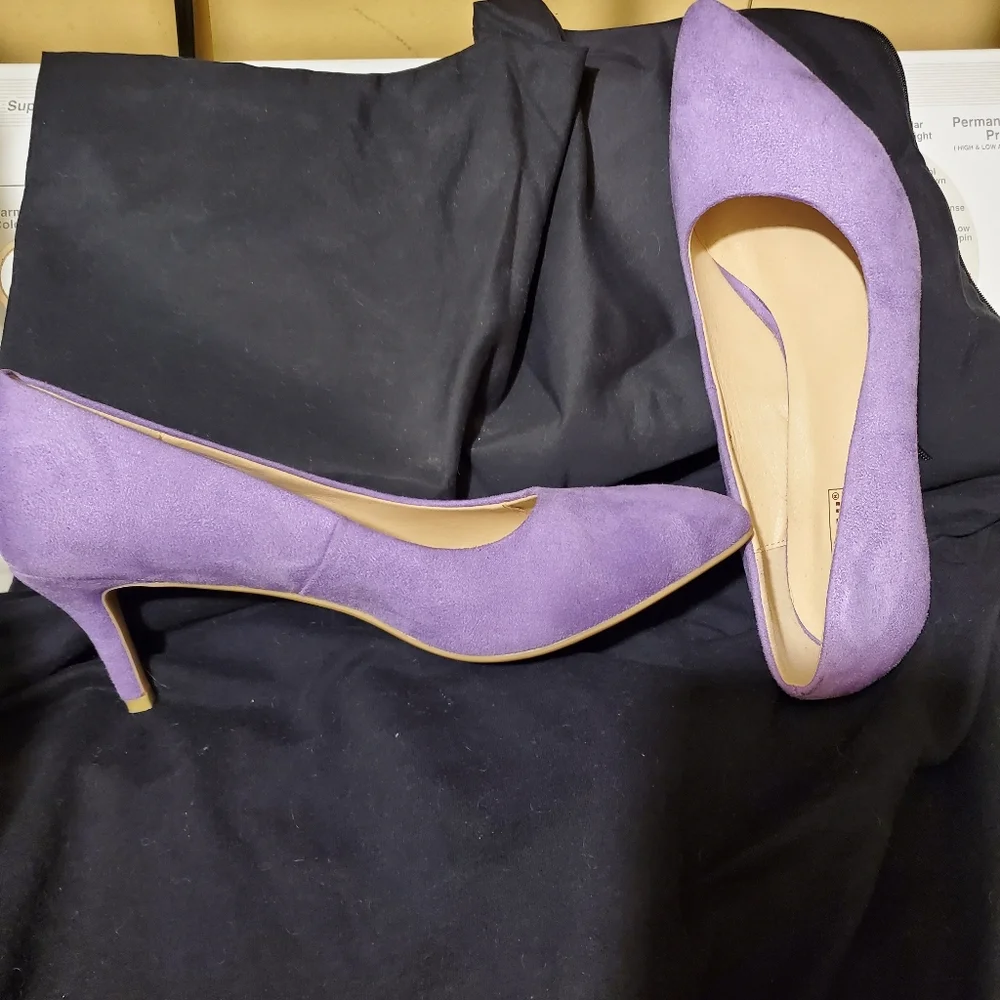 Purple Pointed-Toe Women's Heels - Picture 3 of 3